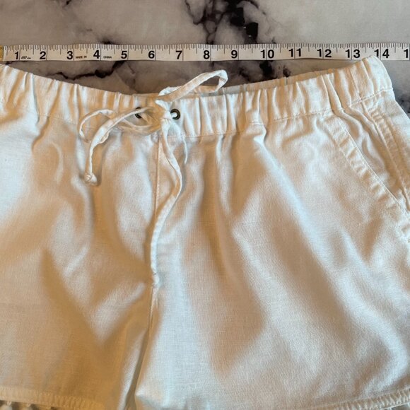 J. Crew White Pom-Pom Linen-Cotton Drawstring Shorts Size XS - Picture 9 of 11